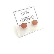 Load image into Gallery viewer, Burnt Coral Petite Frosted Lucite Ball Stud Earrings