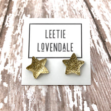 Load image into Gallery viewer, Golden Bling Star Sparkle Stud Earrings