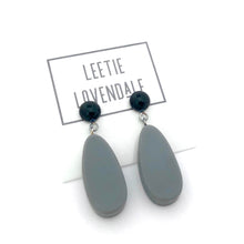 Load image into Gallery viewer, Grey Matte Alex Drop Earrings *