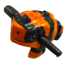 Load image into Gallery viewer, 1.5" Extra Small Orange Dart Frog Musical Frog Percussion Instrument