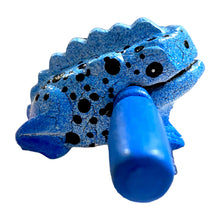 Load image into Gallery viewer, 1.5" Wooden Musical Frog - Blue Dart Design (Percussion Instrument)