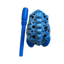 Load image into Gallery viewer, 1.5" Wooden Musical Frog - Blue Dart Design (Percussion Instrument)