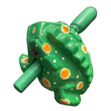 Load image into Gallery viewer, 2" Wooden Musical Frog - Mint Design (Percussion Instrument)