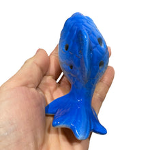 Load image into Gallery viewer, Ceramic Goldfish Ocarina Ocean blue
