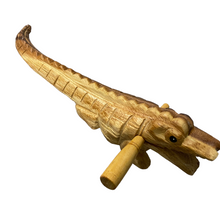 Load image into Gallery viewer, 11" Wooden musical percussion instrument alligator
