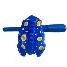 Load image into Gallery viewer, 1.5" Wooden Musical Frog - Winter Design (Percussion Instrument)