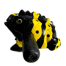 Load image into Gallery viewer, 1.5" Extra Small Yellow Dart Frog Musical Frog Percussion Instrument