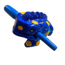 Load image into Gallery viewer, 1.5" Wooden Musical Frog - Sea Design (Percussion Instrument)