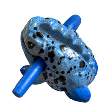 Load image into Gallery viewer, 1.5" Wooden Musical Frog - Blue Dart Design (Percussion Instrument)