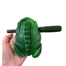 Load image into Gallery viewer, 4" Wooden Musical Frog - Green Tree Design (Percussion Instrument)