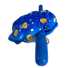 Load image into Gallery viewer, 1.5" Wooden Musical Frog - Winter Design (Percussion Instrument)