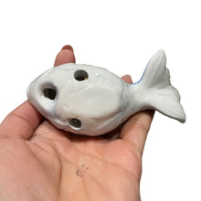 Load image into Gallery viewer, Ceramic Goldfish Ocarina Ocean blue