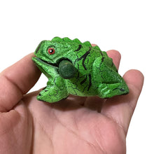 Load image into Gallery viewer, 1.5" Wooden Musical Frog - Forest Design (Percussion Instrument)
