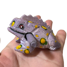 Load image into Gallery viewer, 1.5" Wooden Musical Frog - Lavender Design (Percussion Instrument)