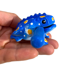 Load image into Gallery viewer, 1.5" Wooden Musical Frog - Winter Design (Percussion Instrument)