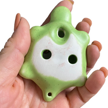 Load image into Gallery viewer, Ceramic Turtle Ocarina Green