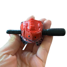 Load image into Gallery viewer, 1.5" Wooden Musical Frog - Red Dart Design (Percussion Instrument)