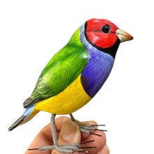 Load image into Gallery viewer, Wooden Hand-painted Red Finch Bird Figurine Decoration