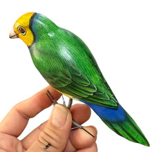 Load image into Gallery viewer, Wooden Hand-painted Yellow Finch Bird Figurine Decoration