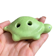 Load image into Gallery viewer, Ceramic Turtle Ocarina Green