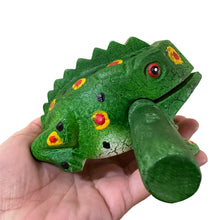 Load image into Gallery viewer, 4" Wooden Musical Frog - Green Spring Design (Percussion Instrument)