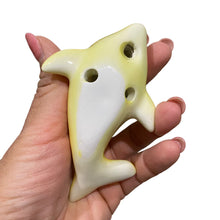 Load image into Gallery viewer, Happy Ceramic Dolphin Ocarina Yellow