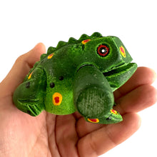 Load image into Gallery viewer, 2" Wooden Musical Frog - Green Spring Design (Percussion Instrument)