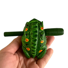 Load image into Gallery viewer, 2" Wooden Musical Frog - Green Spring Design (Percussion Instrument)