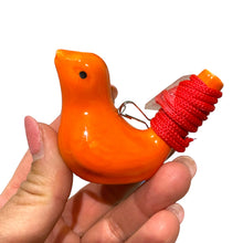 Load image into Gallery viewer, Ceramic Water Whistle Wind Instrument Orange Bird