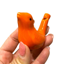 Load image into Gallery viewer, Ceramic Water Whistle Wind Instrument Orange Bird