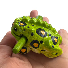 Load image into Gallery viewer, 1.5" Wooden Musical Frog - Fern Design (Percussion Instrument)