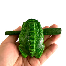 Load image into Gallery viewer, 2" Wooden Musical Frog - Green Tree Design (Percussion Instrument)
