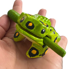 Load image into Gallery viewer, 1.5" Wooden Musical Frog - Fern Design (Percussion Instrument)