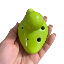 Load image into Gallery viewer, Ceramic Duck Ocarina Green