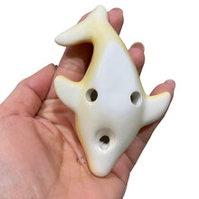 Load image into Gallery viewer, Happy Ceramic Dolphin Ocarina Red