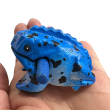 Load image into Gallery viewer, 1.5" Wooden Musical Frog - Sky Design (Percussion Instrument)