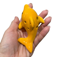 Load image into Gallery viewer, Happy Ceramic Dolphin Ocarina Orange
