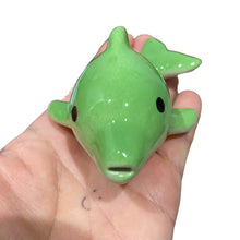 Load image into Gallery viewer, Happy Ceramic Dolphin Ocarina Green
