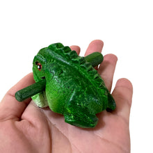 Load image into Gallery viewer, 1.5" Wooden Musical Frog - Green Tree Design (Percussion Instrument)