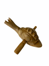 Load image into Gallery viewer, Dark Stained Wooden Musical Snail Percussion Instrument