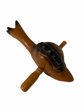 Load image into Gallery viewer, Dark Stained Wooden Musical Snail Percussion Instrument
