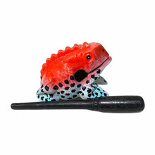 Load image into Gallery viewer, 1.5" Wooden Musical Frog - Red Dart Design (Percussion Instrument)