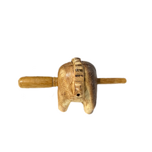 Load image into Gallery viewer, 3" Wooden Cat Percussion Whistle Instrument