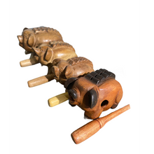 Load image into Gallery viewer, 4" Wooden Musical Pig Percussion Instrument