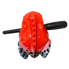 Load image into Gallery viewer, 3" Wooden Musical Frog - Red Dart Design (Percussion Instrument)