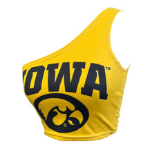 Load image into Gallery viewer, Iowa Hawkeyes Yellow One Shoulder Top