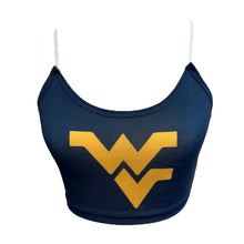 Load image into Gallery viewer, West Virginia Mountaineers Navy Blue Spaghetti Tank