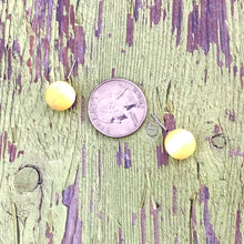 Load image into Gallery viewer, Light Yellow Catseye Moonglow Ball Stud Earrings