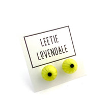 Load image into Gallery viewer, Yellow Daisy Flower Ball Stud Earrings