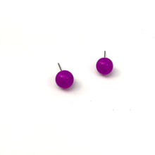 Load image into Gallery viewer, Violet Petite Lucite Ball Stud Earrings